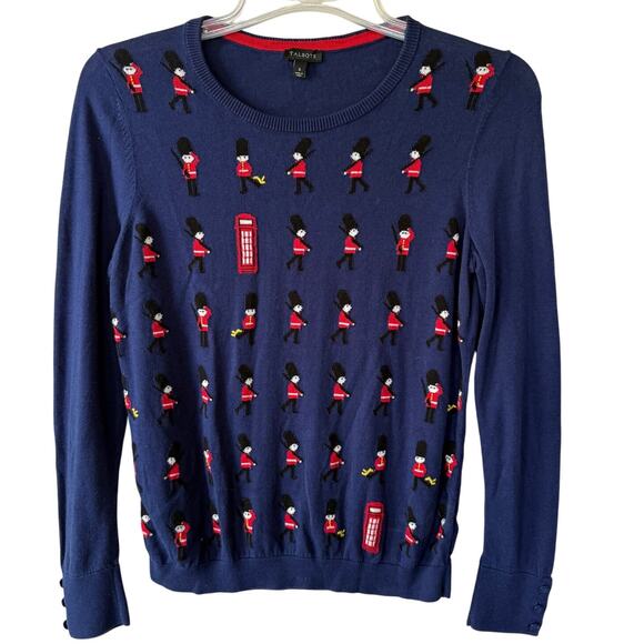 Talbots Sweaters - Talbots Navy Blue English Guards Crewneck navy blue lite sweater size S